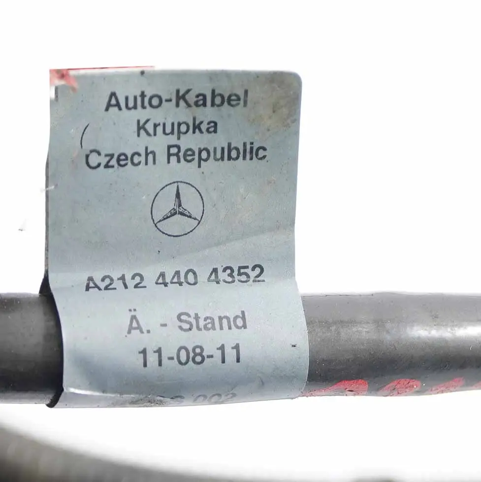 Starter Alternator Wiring Harness Cable to Mercedes W212 Battery with Part number A2124404352 Mercedes W212 Battery Starter Alternator Wiring Harness Cable - SKU rhd-A2124404352 - Part number A2124404352