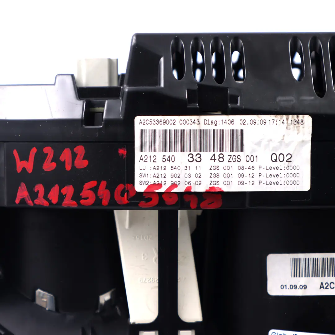 Instrument Cluster MPH Speedometer RPM Gauge to Mercedes W212 AMG with Part number A2125403348 Mercedes W212 AMG Instrument Cluster MPH Speedometer RPM Gauge - SKU rhd-A2125403348 - Part number A2125403348