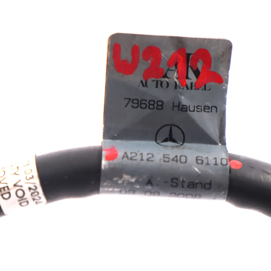 Mercedes W212 E63 AMG Starter Alternator Cable Wiring Harness - SKU rhd-A2125406110 - Part number A2125406110