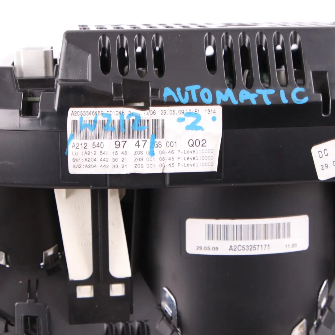 Instrument Cluster Mercedes W212 Diesel Speedo Clocks Automatic to with Part number A2125409747 Instrument Cluster Mercedes W212 Diesel Speedo Clocks Automatic - SKU rhd-A2125409747 - Part number A2125409747