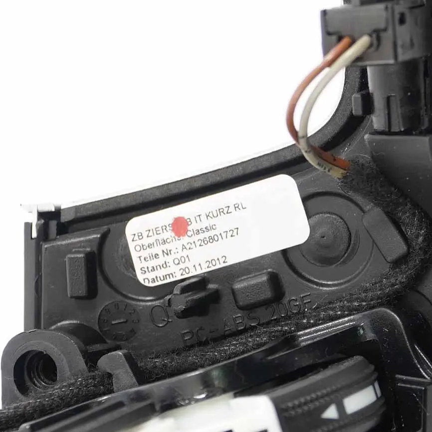  Dashboard Air Vent Mercedes W212 Trim Cover Right O/S Frame Alu - SKU rhd-A2126801727 - Part number A2126801727