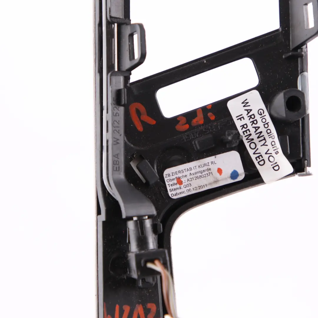 Dashboard Air Vent Mercedes W212 Trim Cover Right O/S Frame Alu to with Part number A2126802371 Dashboard Air Vent Mercedes W212 Trim Cover Right O/S Frame Alu - SKU rhd-A2126802371 - Part number A2126802371