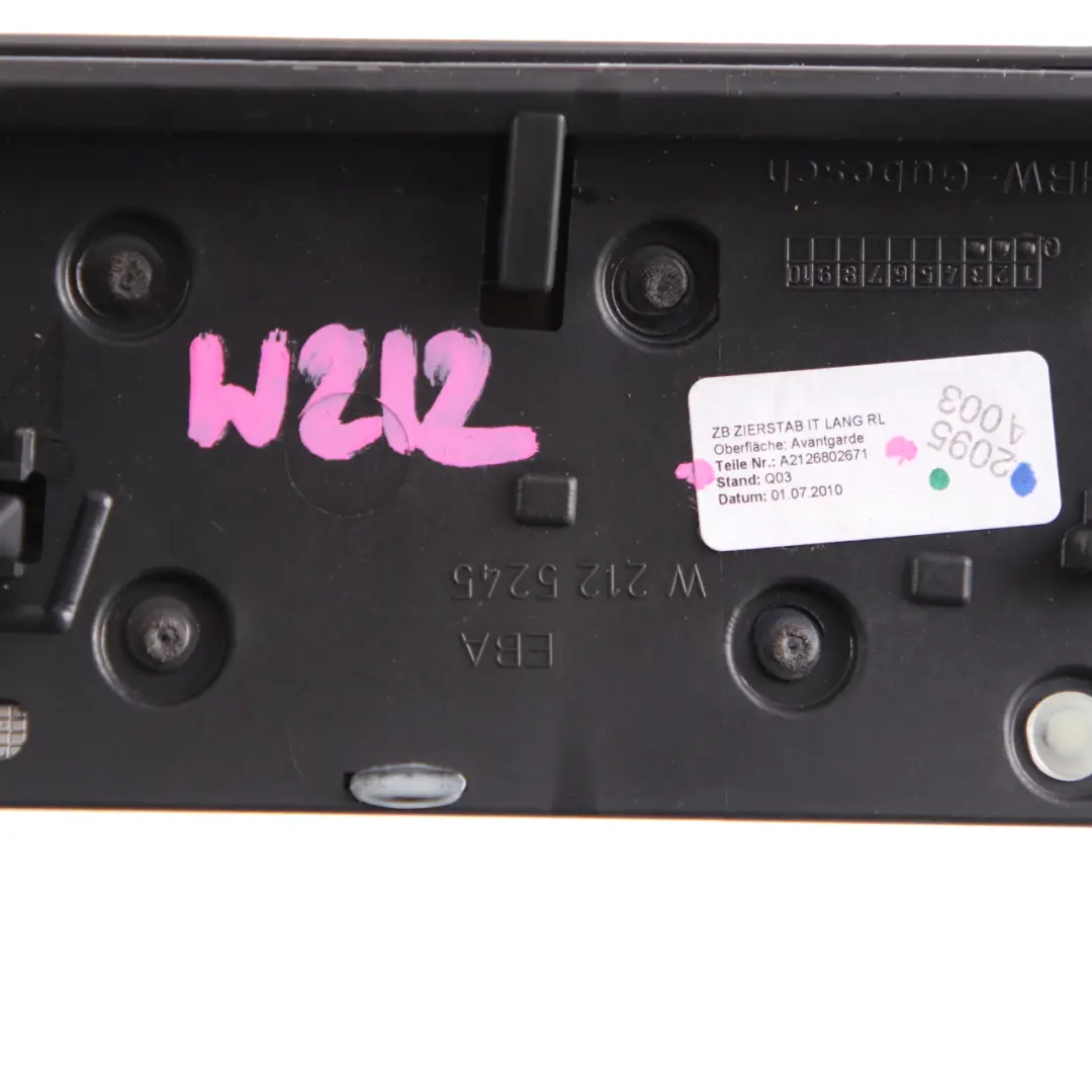 Dashboard Trim Cover Mercedes W212 Left N/S Frame Air Vent Aluminium to with Part number A2126802671 Dashboard Trim Cover Mercedes W212 Left N/S Frame Air Vent Aluminium - SKU rhd-A2126802671 - Part number A2126802671