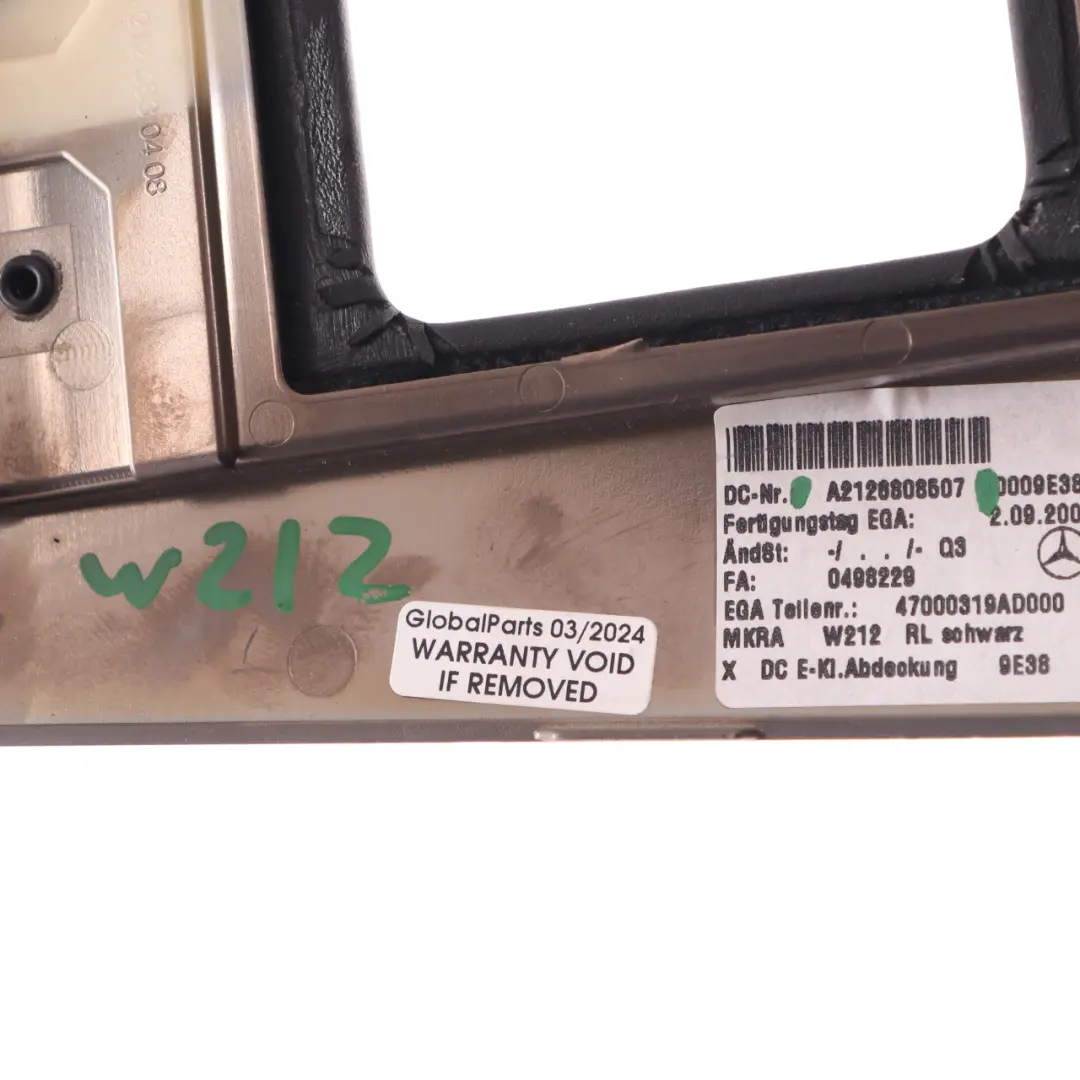  Trim Mercedes W212 Center Console Shift Mechanism Cover Panel Black - SKU rhd-A2126808507 - Part number A2126808507