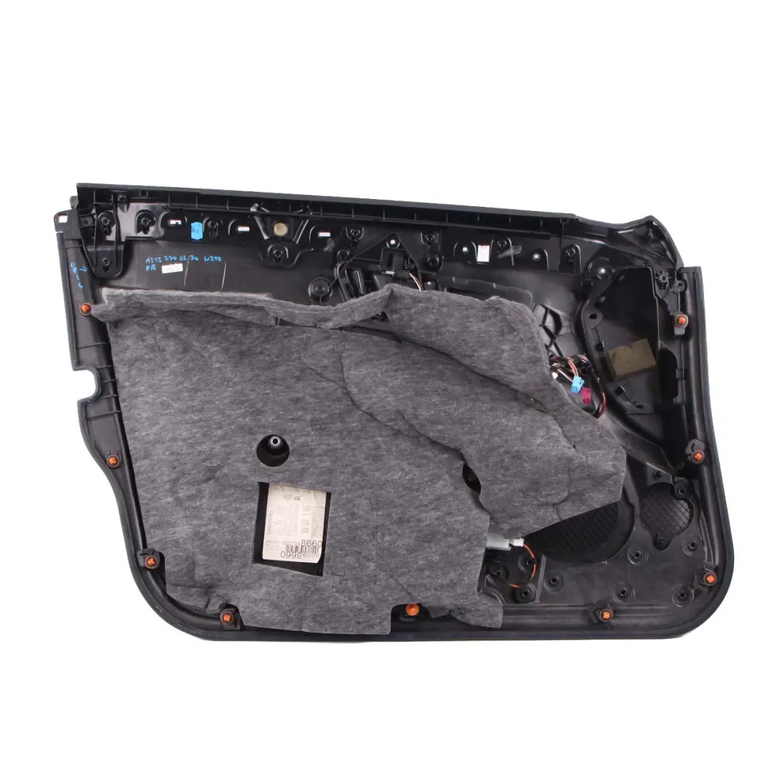 Mercedes W212 Door Card Front Right O/S Trim Panel Black Leather Nappa - SKU rhd-A2127200270 - Part number A2127200270