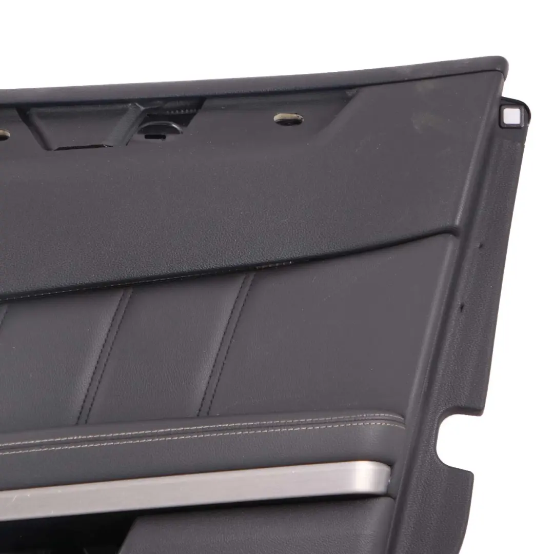 Mercedes W212 Door Card Front Right O/S Trim Panel Black Leather Nappa - SKU rhd-A2127200270 - Part number A2127200270