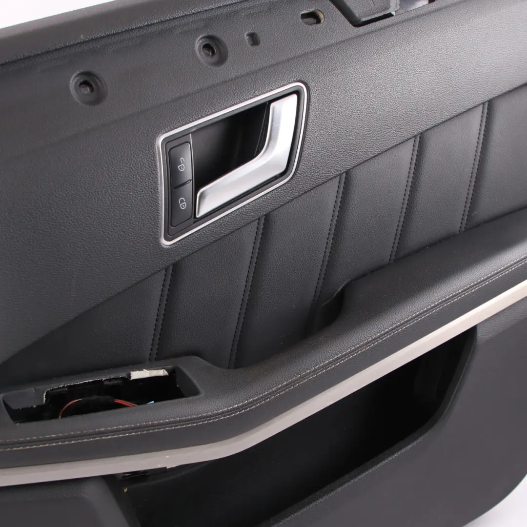 Mercedes W212 Door Card Front Right O/S Trim Panel Black Leather Nappa - SKU rhd-A2127200270 - Part number A2127200270