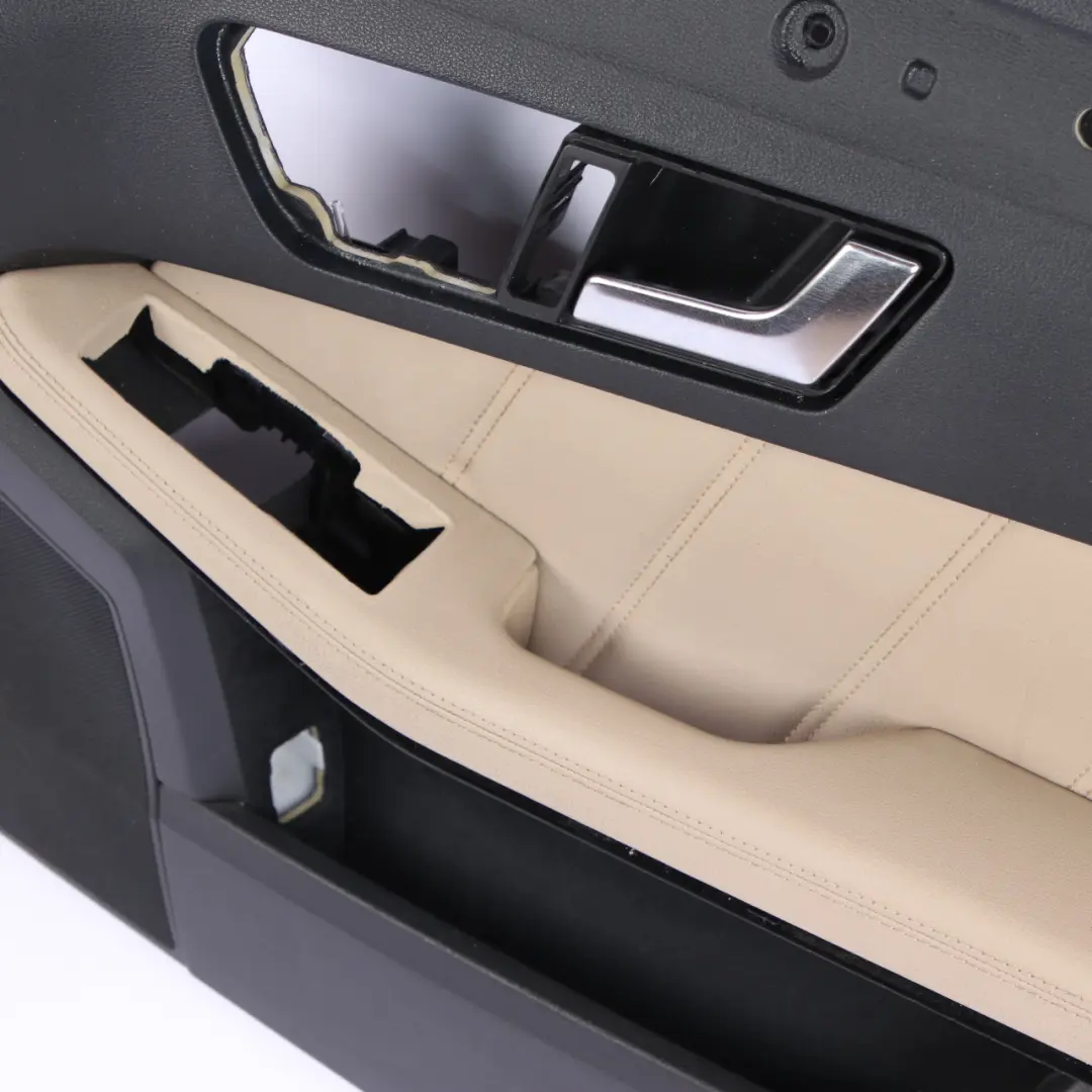 Mercedes W212 Door Card Front Right O/S Trim Panel Black Beige Leather - SKU rhd-A2127200470 - Part number A2127200470
