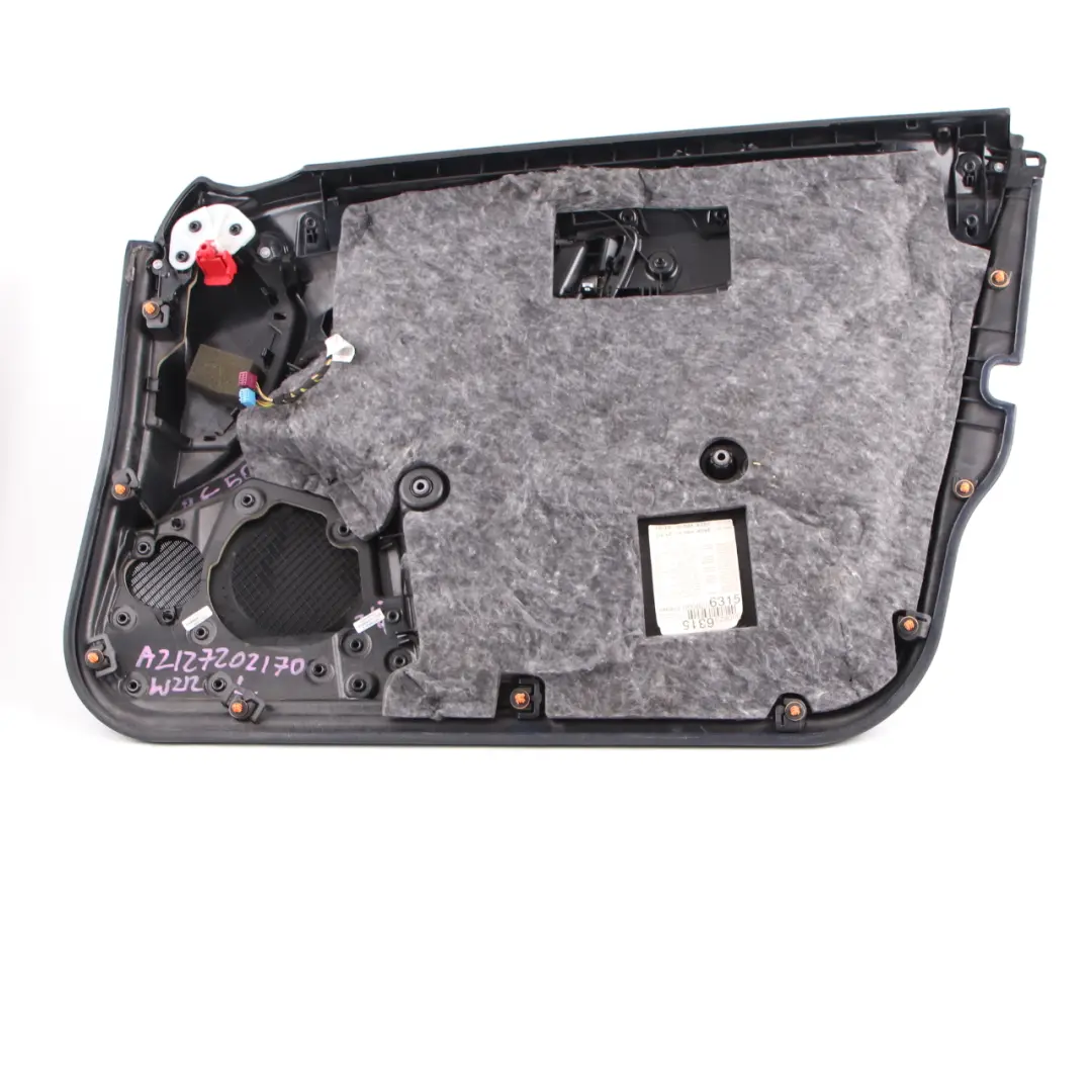 Door Card Front Left N/S Trim Panel Black Leather White Seam to Mercedes W212 with Part number A2127202170 Mercedes W212 Door Card Front Left N/S Trim Panel Black Leather White Seam - SKU rhd-A2127202170 - Part number A2127202170