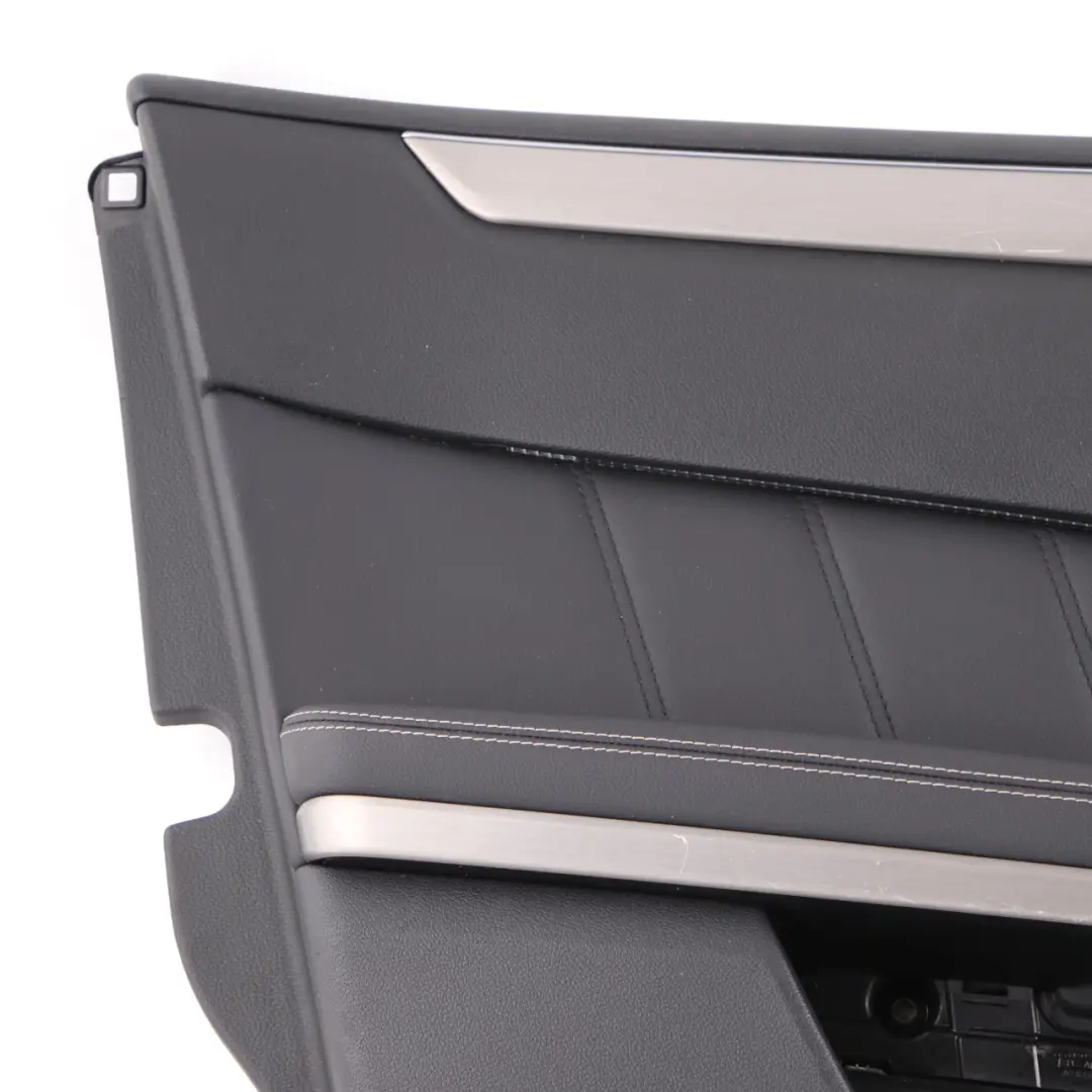 Door Card Front Left N/S Trim Panel Black Leather White Seam to Mercedes W212 with Part number A2127202170 Mercedes W212 Door Card Front Left N/S Trim Panel Black Leather White Seam - SKU rhd-A2127202170 - Part number A2127202170