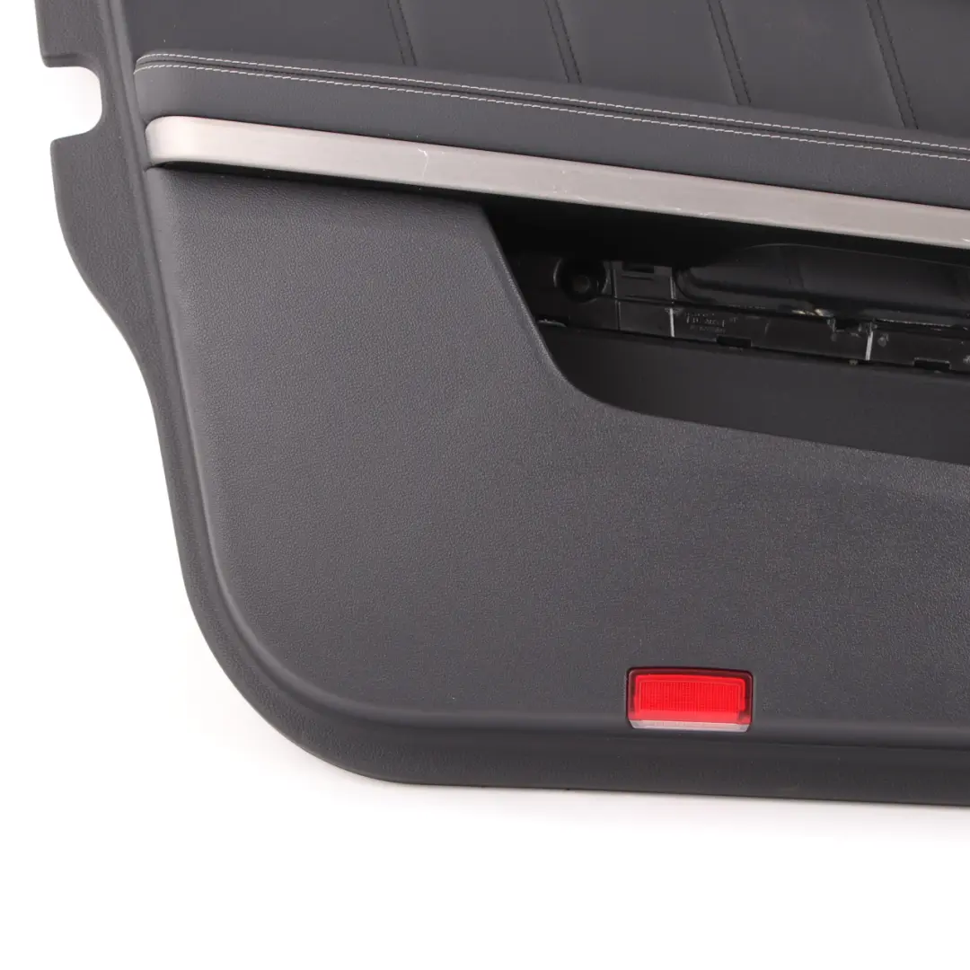 Mercedes W212 Door Card Front Left N/S Trim Panel Black Leather White Seam - SKU rhd-A2127202170 - Part number A2127202170