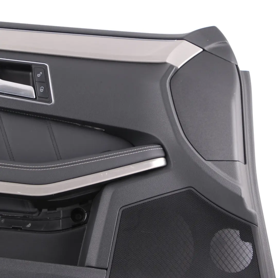 Door Card Front Left N/S Trim Panel Black Leather White Seam to Mercedes W212 with Part number A2127202170 Mercedes W212 Door Card Front Left N/S Trim Panel Black Leather White Seam - SKU rhd-A2127202170 - Part number A2127202170