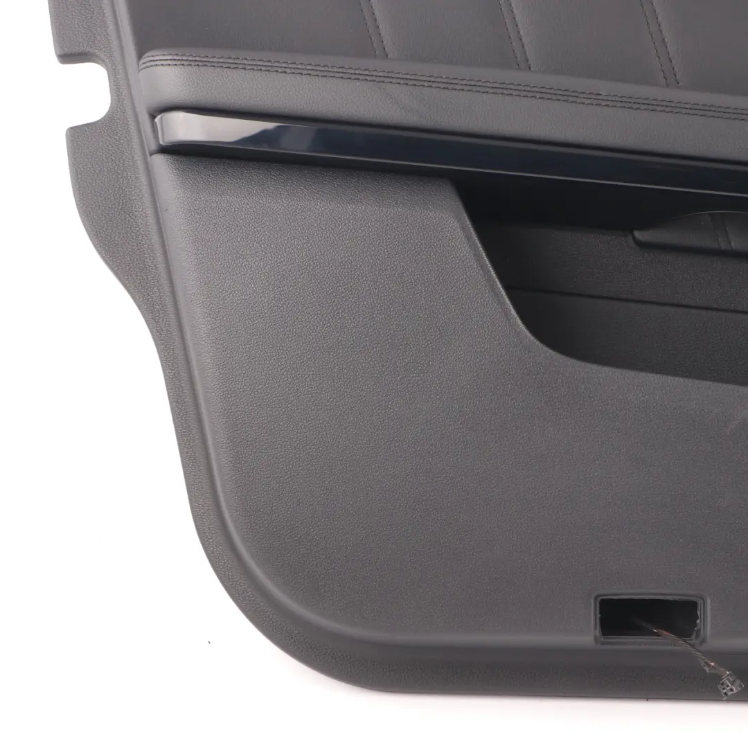 Mercedes W212 Door Card Front Left N/S Trim Panel Covering Black Leather - SKU rhd-A2127202370-1 - Part number A2127202370