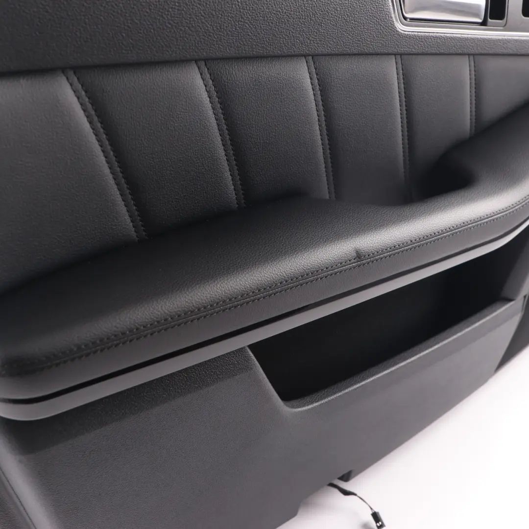 Mercedes W212 Door Card Front Left N/S Trim Panel Covering Black Leather - SKU rhd-A2127202370-1 - Part number A2127202370