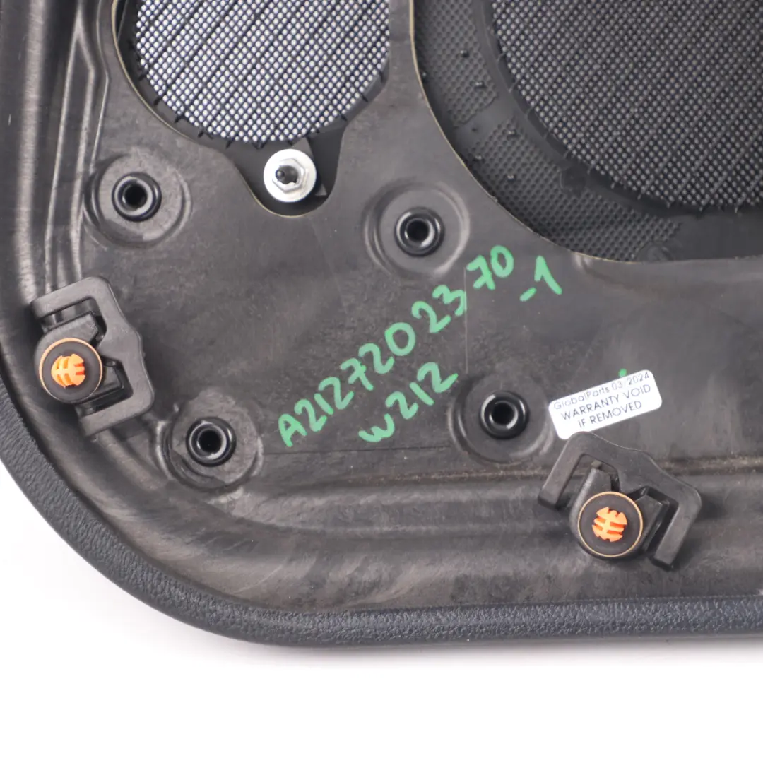 Door Card Front Left N/S Trim Panel Covering Black Leather to Mercedes W212 with Part number A2127202370 Mercedes W212 Door Card Front Left N/S Trim Panel Covering Black Leather - SKU rhd-A2127202370-1 - Part number A2127202370