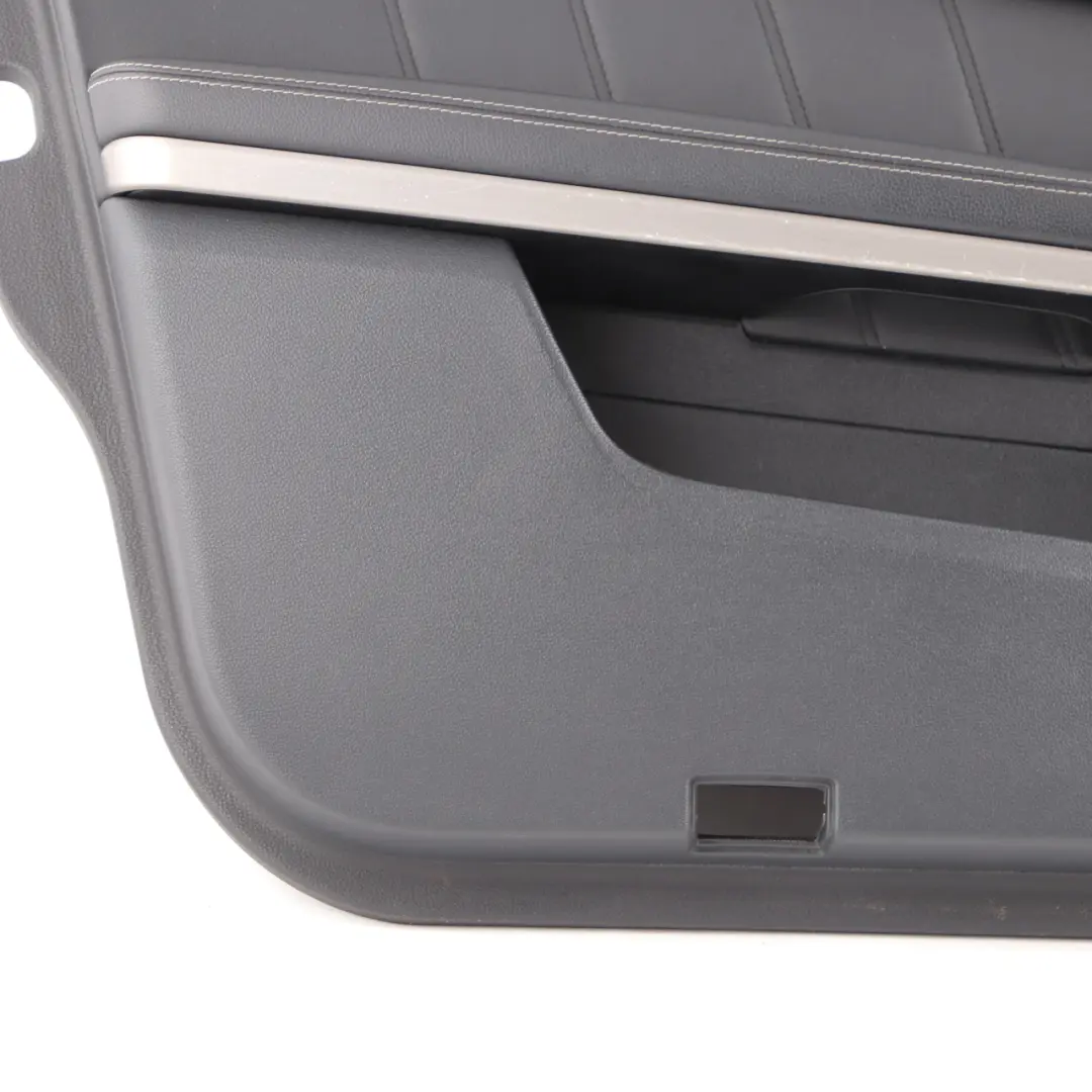 Door Card Front Left N/S Trim Panel Black Leather to Mercedes W212 with Part number A2127202370 Mercedes W212 Door Card Front Left N/S Trim Panel Black Leather - SKU rhd-A2127202370 - Part number A2127202370