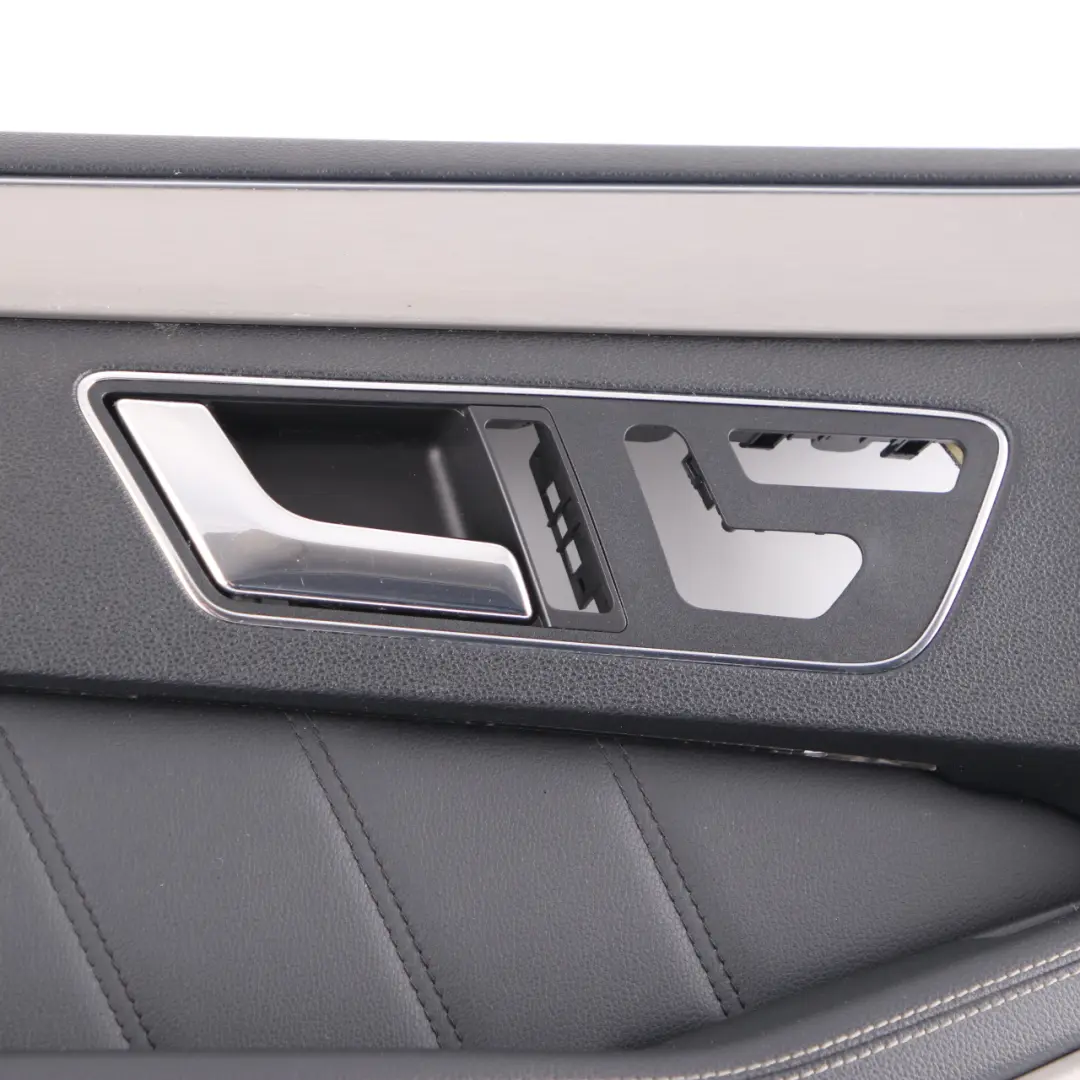 Door Card Front Left N/S Trim Panel Black Leather to Mercedes W212 with Part number A2127202370 Mercedes W212 Door Card Front Left N/S Trim Panel Black Leather - SKU rhd-A2127202370 - Part number A2127202370