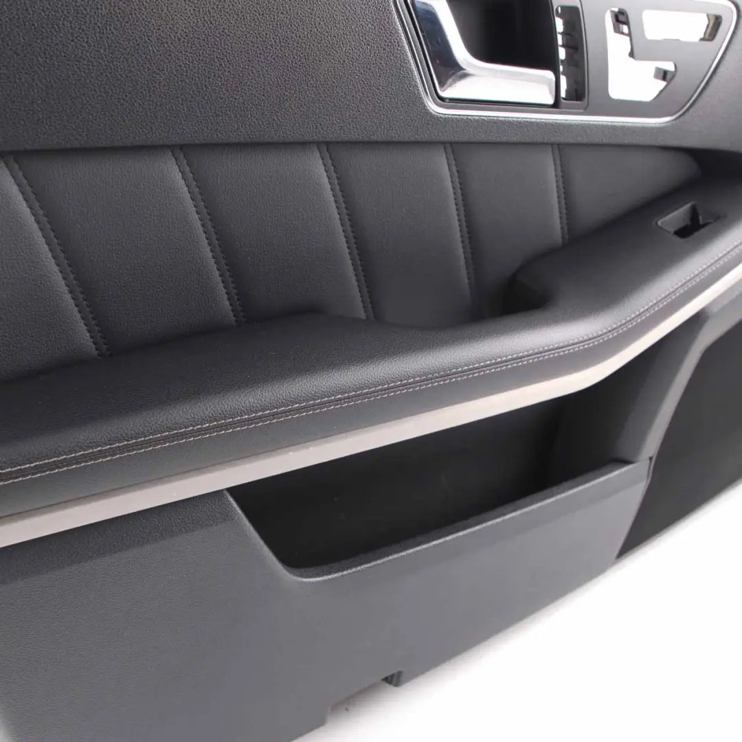 Door Card Front Left N/S Trim Panel Black Leather to Mercedes W212 with Part number A2127202370 Mercedes W212 Door Card Front Left N/S Trim Panel Black Leather - SKU rhd-A2127202370 - Part number A2127202370