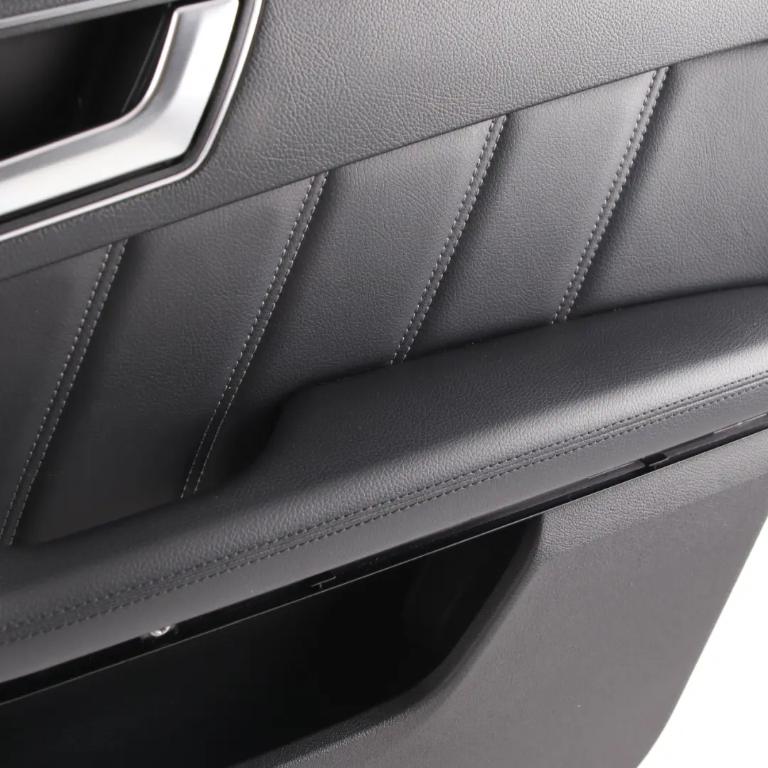 Door Card Front Right O/S Door Trim Panel Black Leather to Mercedes W212 with Part number A2127209870 Mercedes W212 Door Card Front Right O/S Door Trim Panel Black Leather - SKU rhd-A2127209870-1 - Part number A2127209870