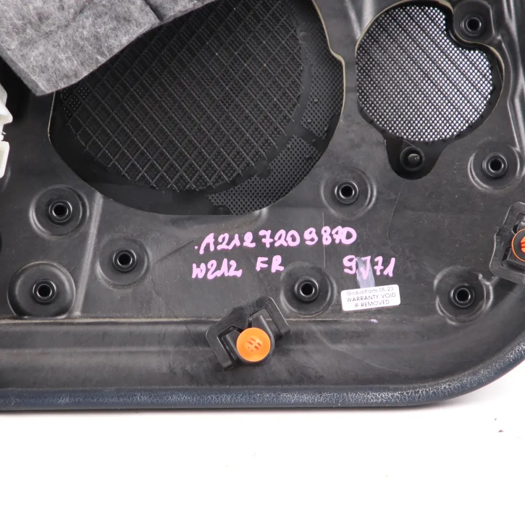 Door Card Front Right O/S Trim Panel Black Imitation Leather to Mercedes W212 with Part number A2127209870 Mercedes W212 Door Card Front Right O/S Trim Panel Black Imitation Leather - SKU rhd-A2127209870 - Part number A2127209870