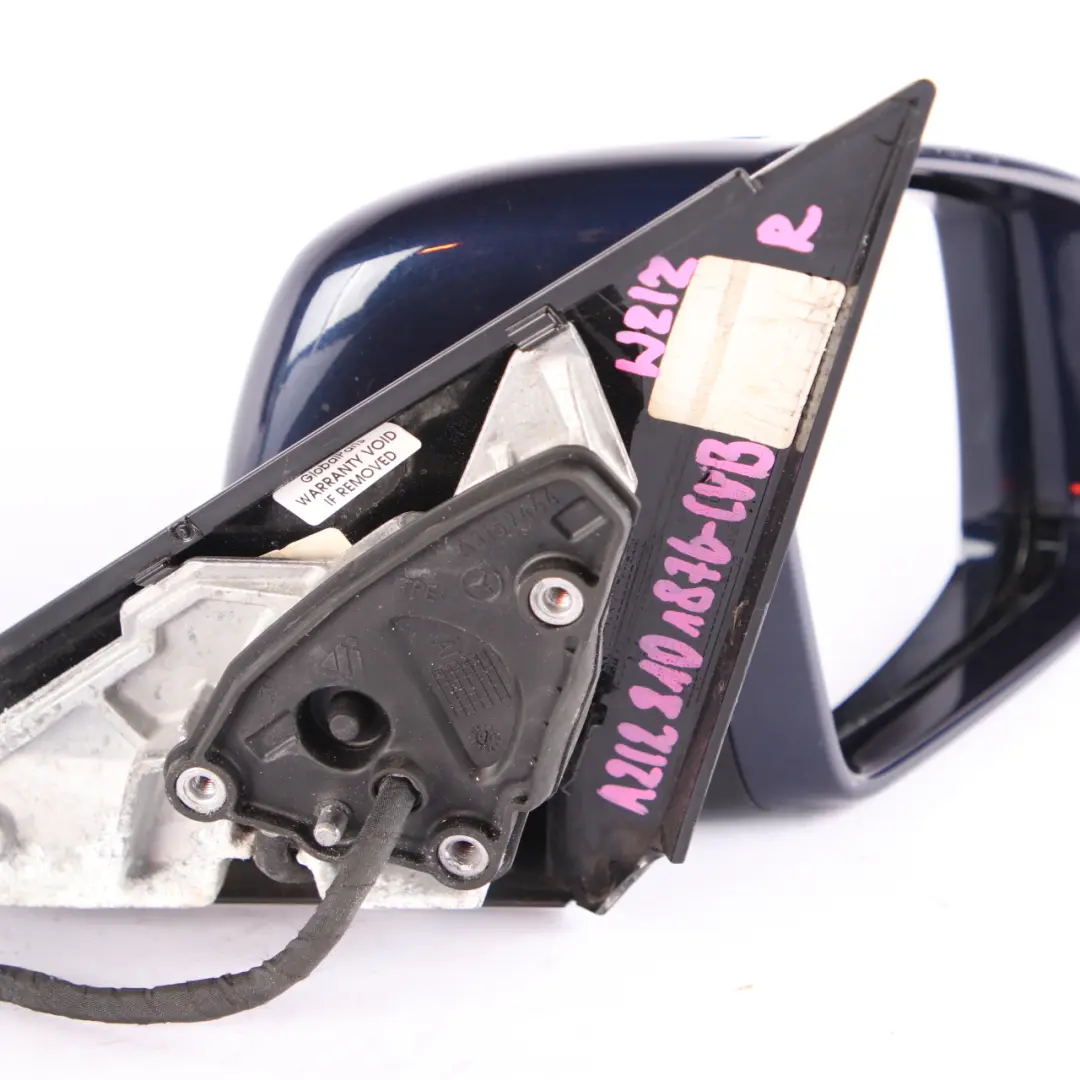 Mercedes W212 Wing Mirror Door Auto Dip Right O/S Cavansite Blue 890 - SKU rhd-A2128101876-CVB - Part number A2128101876