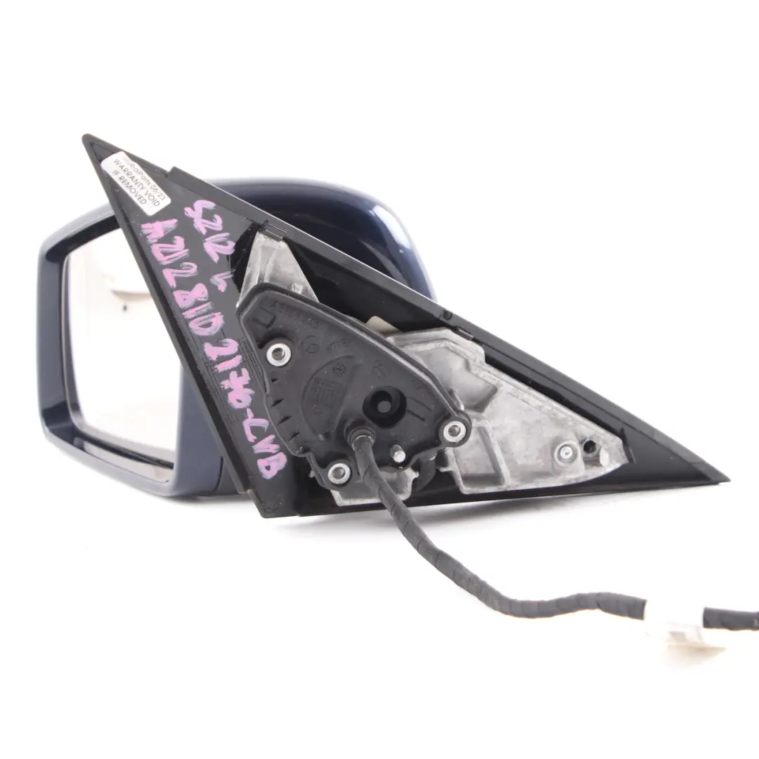 Wing Mirror Auto Dip Door Left N/S Cavansite Blue Metallic - 890 to Mercedes W212 with Part number A2128102176 Mercedes W212 Wing Mirror Auto Dip Door Left N/S Cavansite Blue Metallic - 890 - SKU rhd-A2128102176-CVB - Part number A2128102176