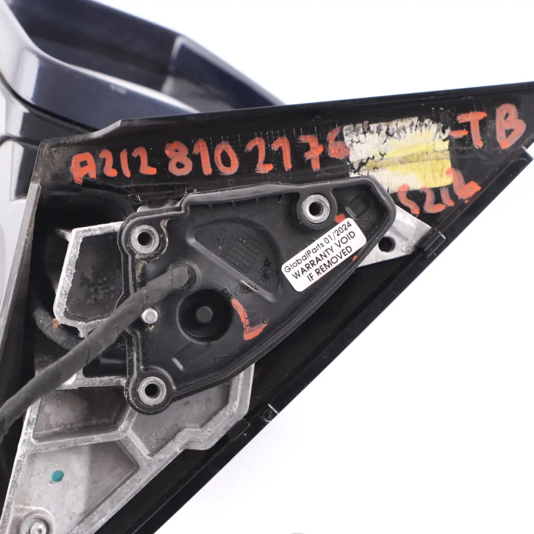 Wing Mirror Auto Dip Door Left N/S Outside Tanzanite Blue - 359 to Mercedes W212 with Part number A2128102176 Mercedes W212 Wing Mirror Auto Dip Door Left N/S Outside Tanzanite Blue - 359 - SKU rhd-A2128102176-TB - Part number A2128102176