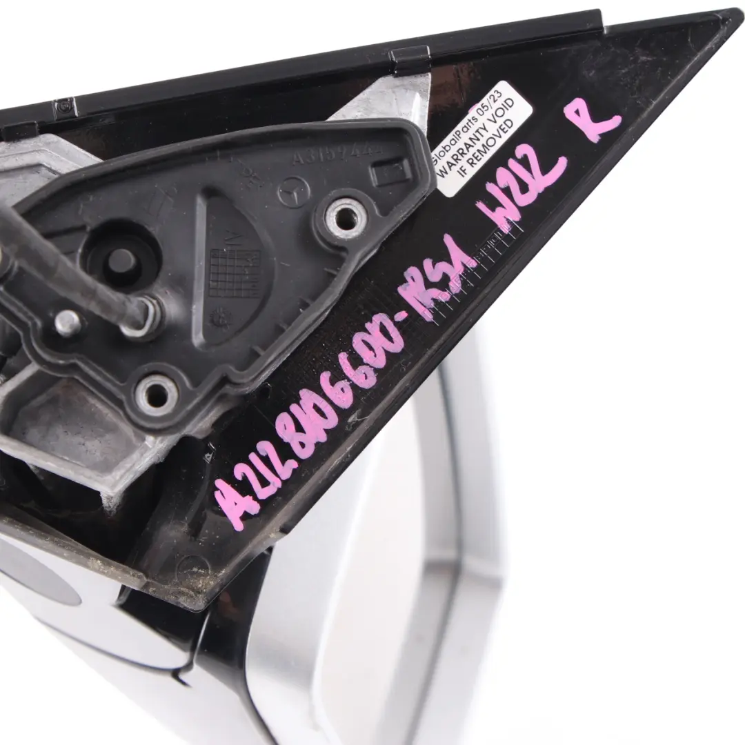 Wing Mirror Door Right O/S Iridium Silver Metallic - 775 to Mercedes W212 with Part number A2128106600 Mercedes W212 Wing Mirror Door Right O/S Iridium Silver Metallic - 775 - SKU rhd-A2128106600-IRS1 - Part number A2128106600