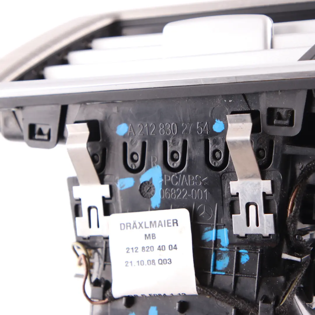 Dashboard Air Vent Mercedes W212 S212 Trim Right O/S Frame Alu to with Part number A2128302754 Dashboard Air Vent Mercedes W212 S212 Trim Right O/S Frame Alu - SKU rhd-A2128302754-1 - Part number A2128302754