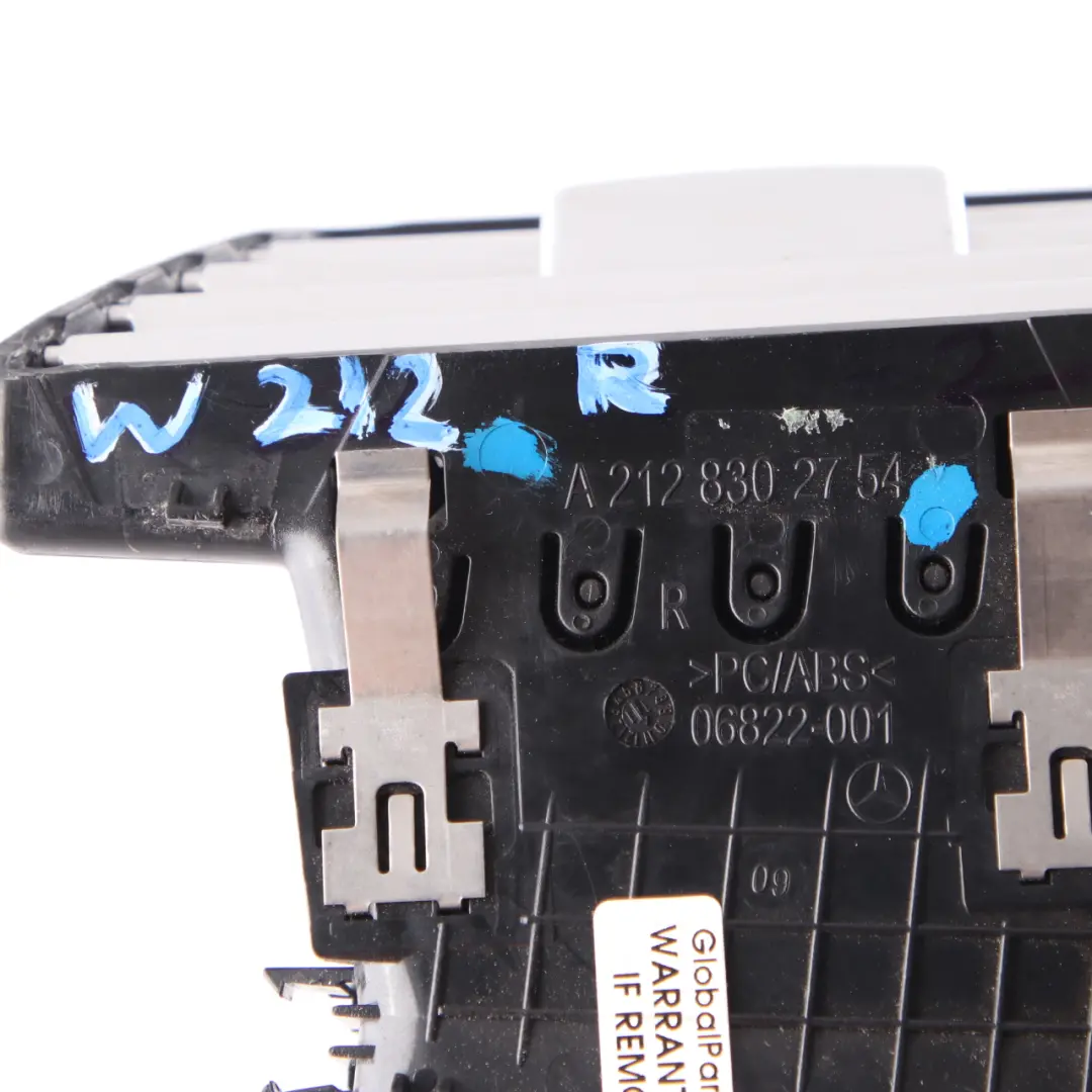 Dashboard Air Vent Mercedes W212 S212 Trim Right O/S Grille Nozzle to with Part number A2128302754 Dashboard Air Vent Mercedes W212 S212 Trim Right O/S Grille Nozzle - SKU rhd-A2128302754-2 - Part number A2128302754