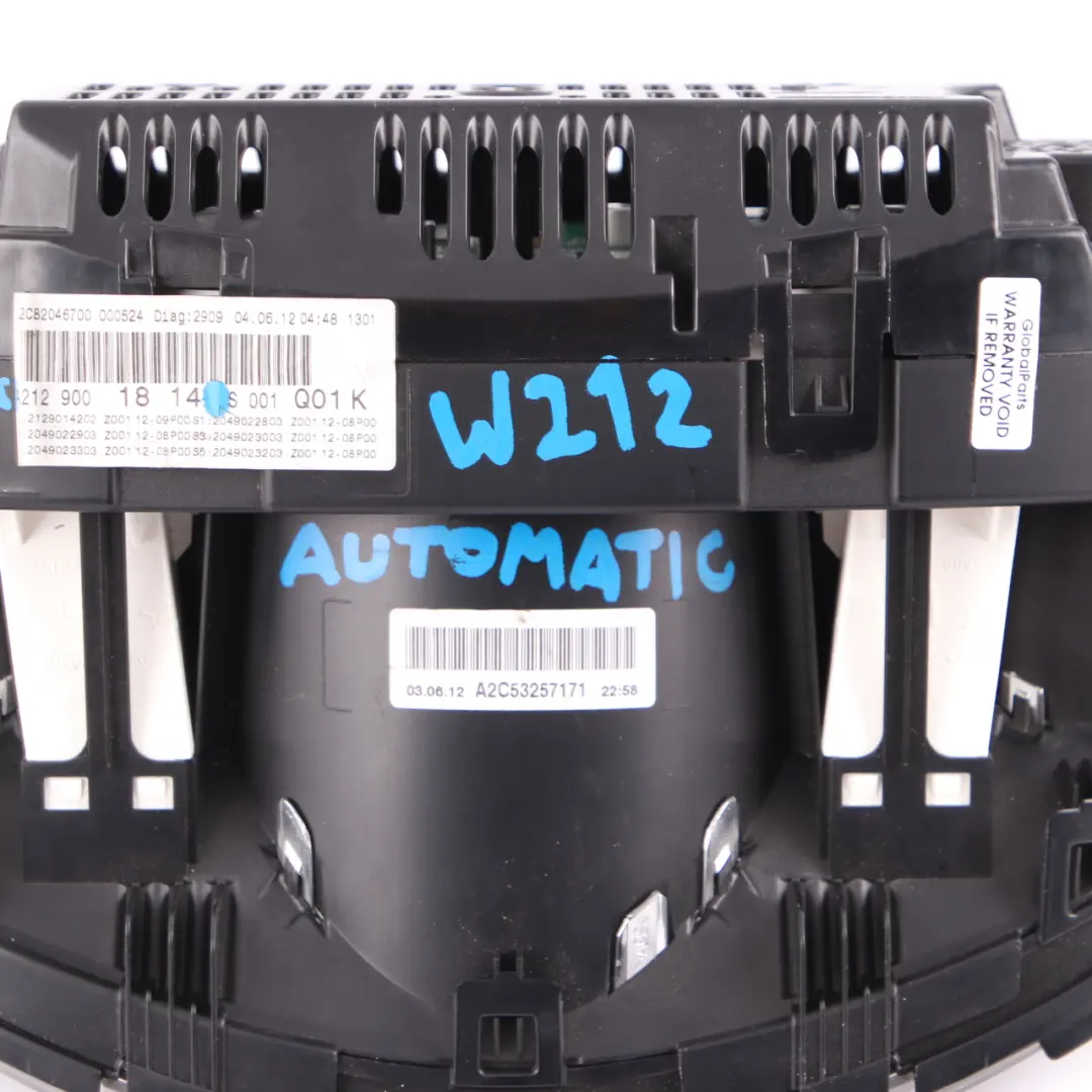  Instrument Cluster Mercedes W212 C207 Diesel Speedo Clocks Automatic - SKU rhd-A2129001814 - Part number A2129001814