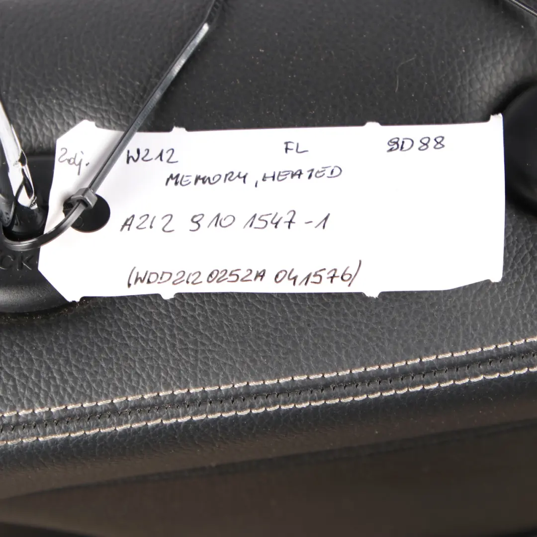 Front Seat Mercedes W212 Left N/S Heated Imitation Leather Microfiber Memory to with Part number A2129101547 Front Seat Mercedes W212 Left N/S Heated Imitation Leather Microfiber Memory - SKU rhd-A2129101547-1 - Part number A2129101547