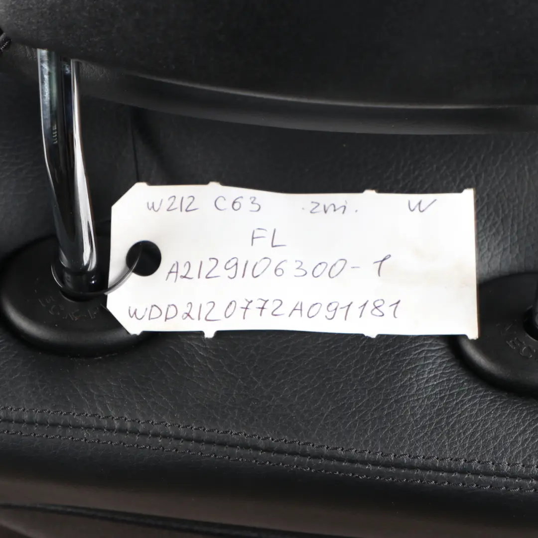 Front Seat Left N/S Heated Interior Leather Black to Mercedes W212 E63 AMG with Part number A2129106300 Mercedes W212 E63 AMG Front Seat Left N/S Heated Interior Leather Black - SKU rhd-A2129106300-1 - Part number A2129106300