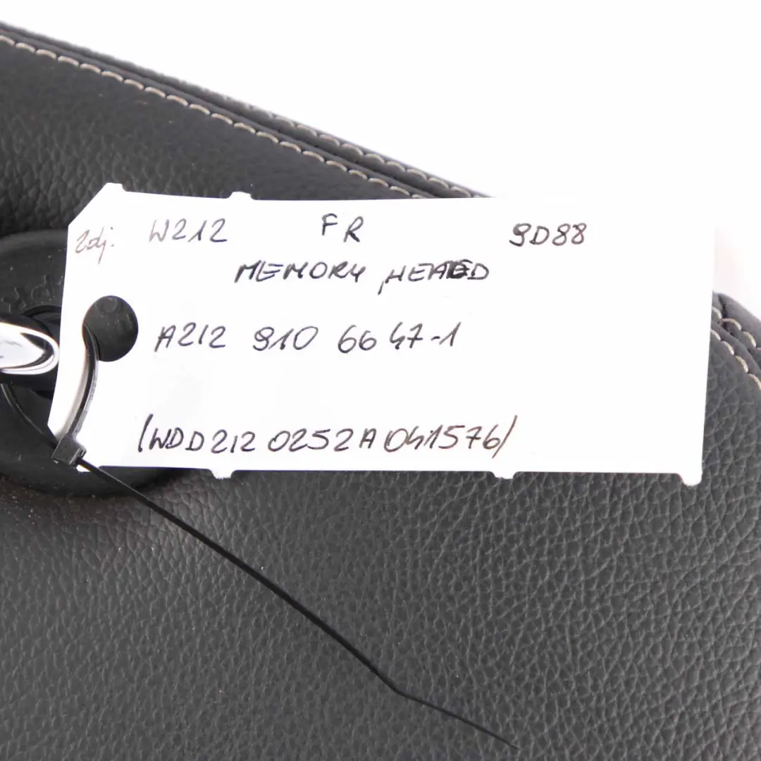 Front Seat Mercedes W212 Right O/S Heated Imitation Leather Microfiber Memory to with Part number A2129106647 Front Seat Mercedes W212 Right O/S Heated Imitation Leather Microfiber Memory - SKU rhd-A2129106647-1 - Part number A2129106647