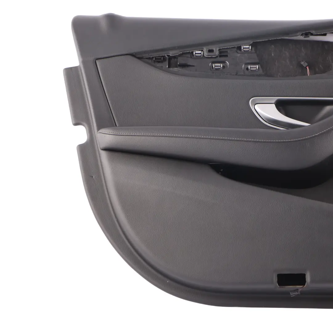 Door Card Cover Front Left N/S Trim Panel Black Leather to Mercedes W213 with Part number A2137207707 Mercedes W213 Door Card Cover Front Left N/S Trim Panel Black Leather - SKU rhd-A2137207707-1 - Part number A2137207707