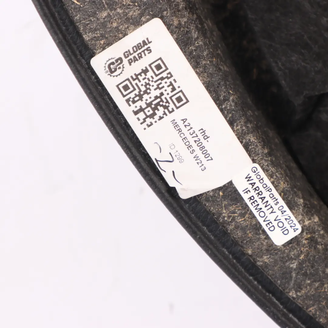 Mercedes W213 Door Card Cover Front Right O/S Trim Panel Black Leather - SKU rhd-A2137208007 - Part number A2137208007