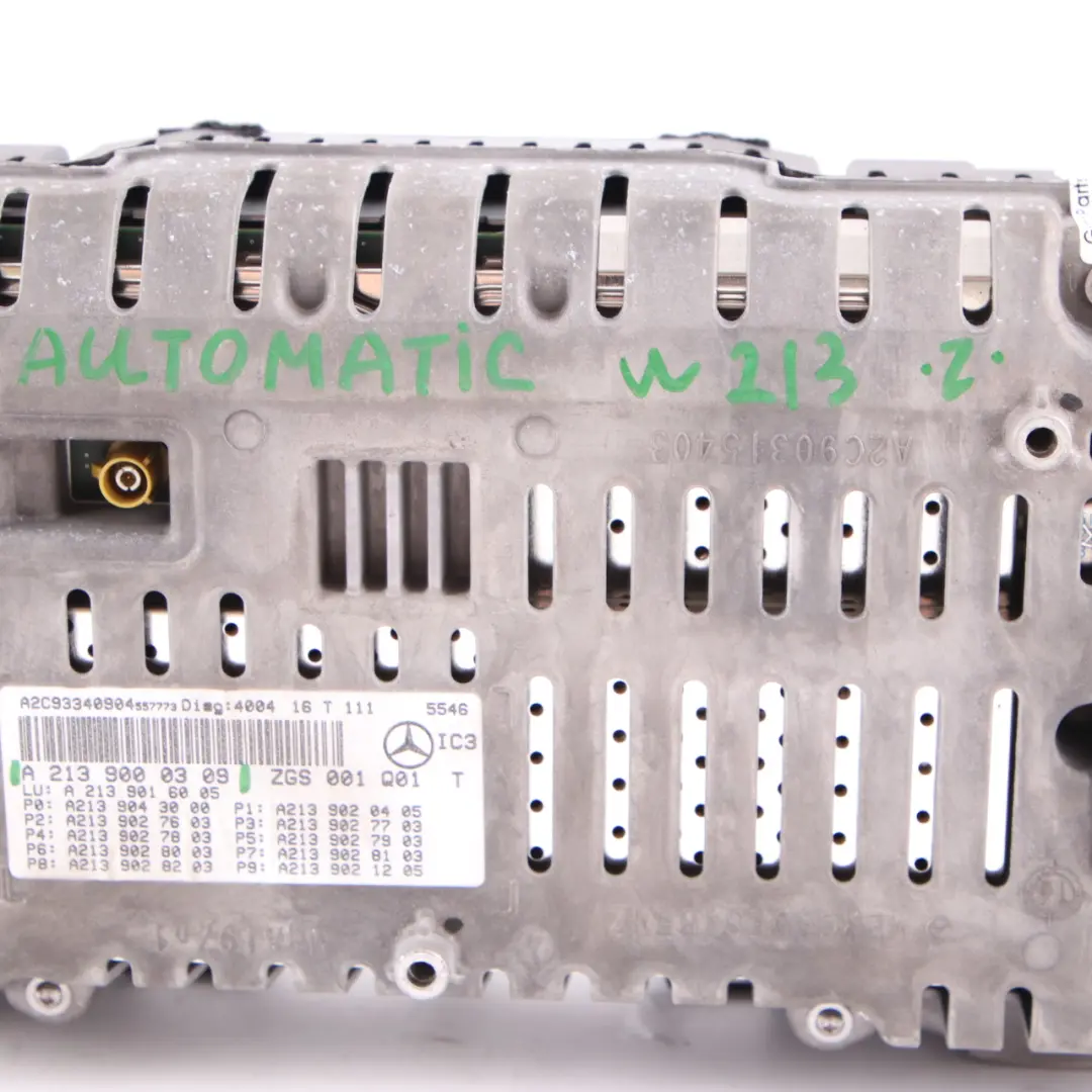 Mercedes W213 Instrument Cluster Speedo Clocks Diesel Automatic - SKU rhd-A2139000309 - Part number A2139000309