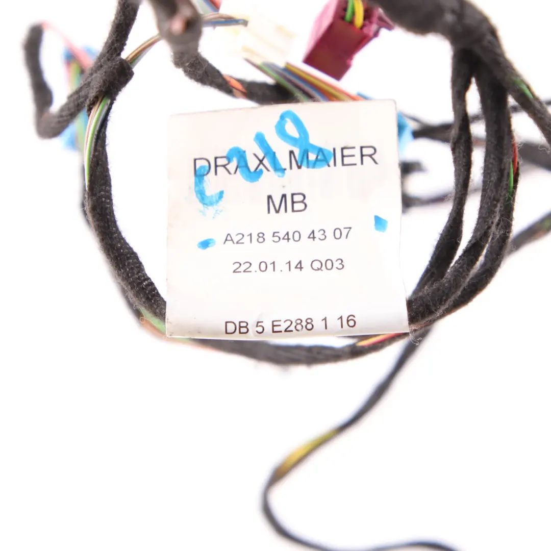 W218 Door Wiring Harness Loom Front Left Right N/O/S to Mercedes CLS with Part number A2185404307 Mercedes CLS W218 Door Wiring Harness Loom Front Left Right N/O/S - SKU rhd-A2185404307 - Part number A2185404307