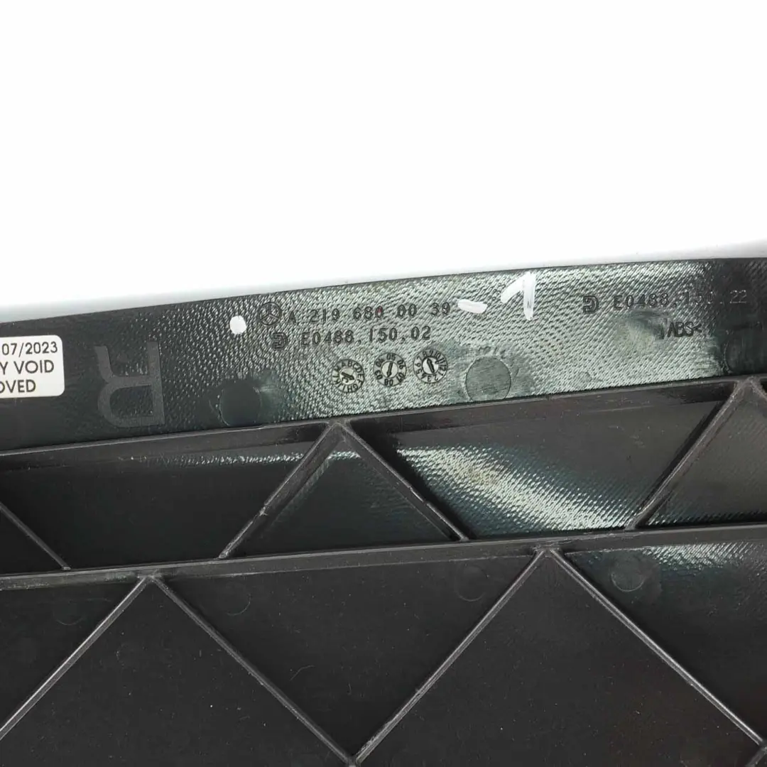 Dashboard Trim Cover Panel Front Right O/S Black to Mercedes CLS C219 with Part number A2196800039 Mercedes CLS C219 Dashboard Trim Cover Panel Front Right O/S Black - SKU rhd-A2196800039-1 - Part number A2196800039