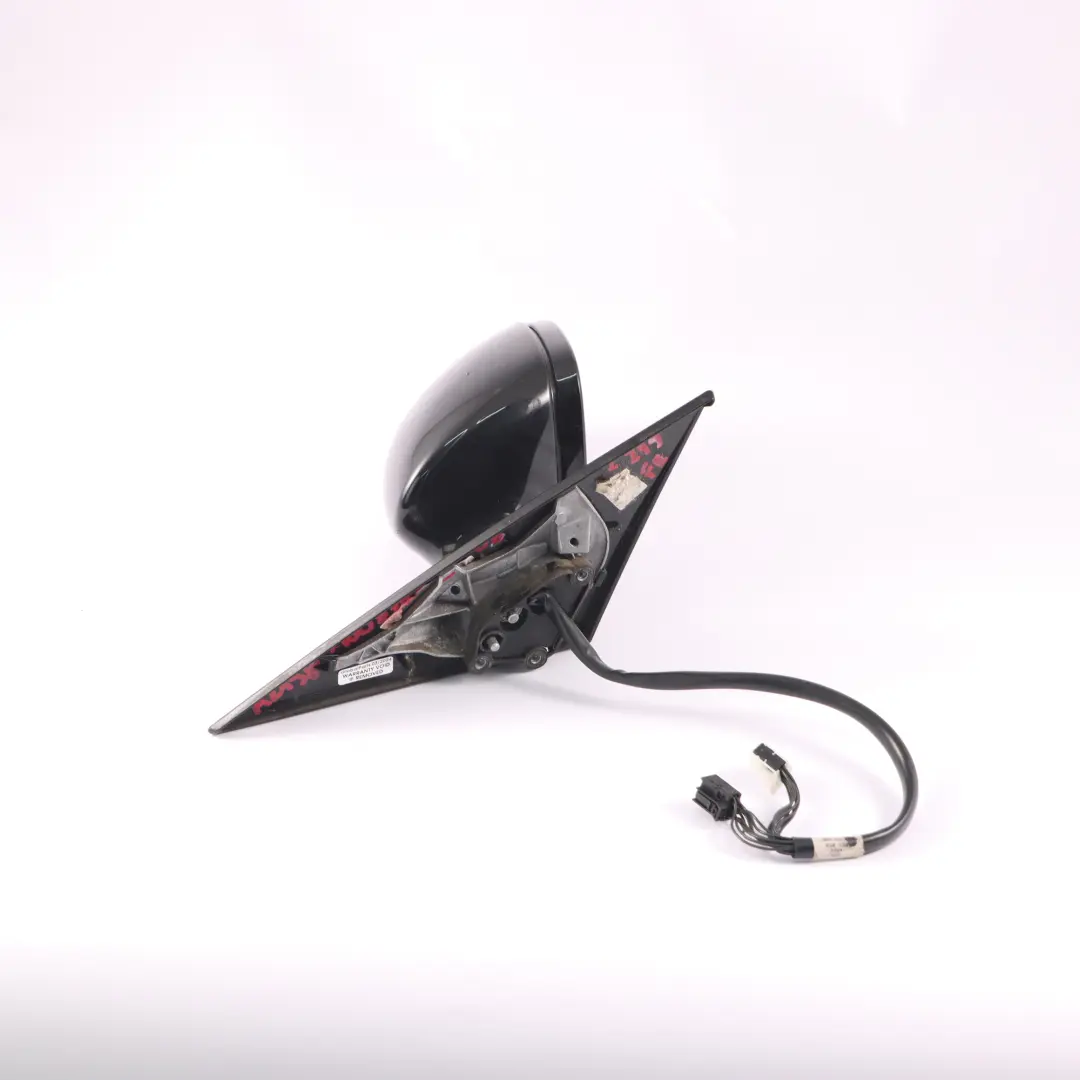 Mercedes CLS C219 Wing Mirror Door Right O/S Power Fold Obsidian Black - 197 - SKU rhd-A2198100876-OB - Part number A2198100876