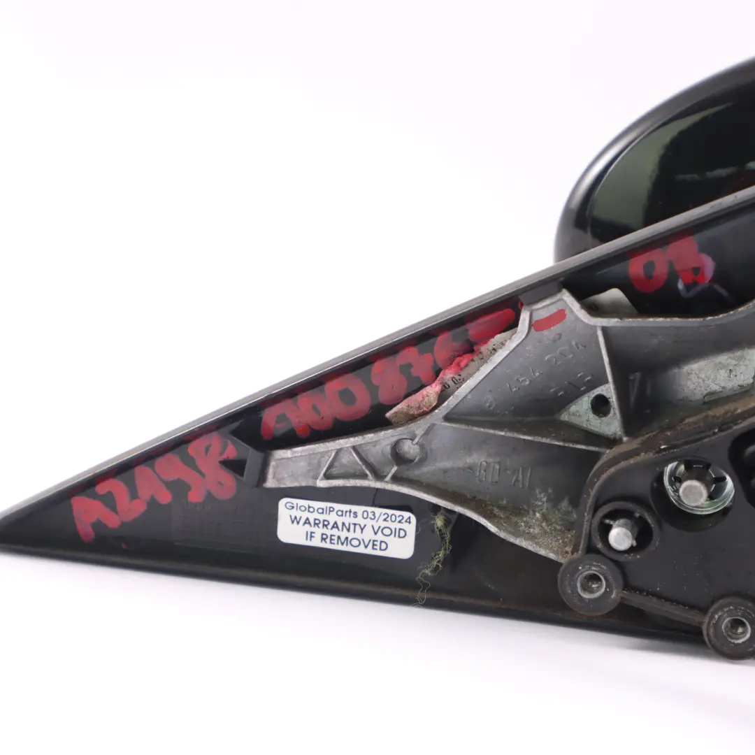 Mercedes CLS C219 Wing Mirror Door Right O/S Power Fold Obsidian Black - 197 - SKU rhd-A2198100876-OB - Part number A2198100876