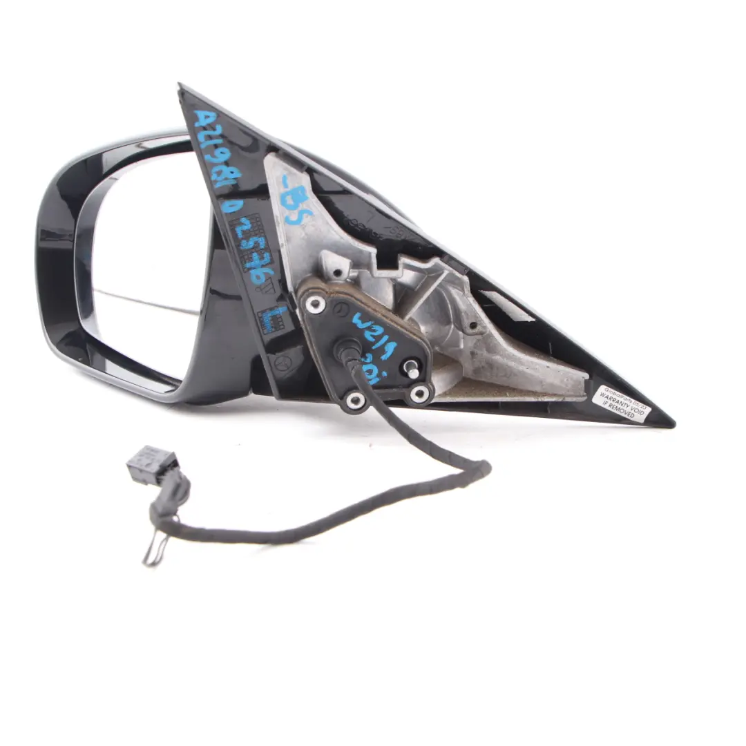 W219 Wing Mirror Outside Left N/S Door Obsidian Black - 197 to Mercedes CLS with Part number A2198102576 Mercedes CLS W219 Wing Mirror Outside Left N/S Door Obsidian Black - 197 - SKU rhd-A2198102576-OB - Part number A2198102576