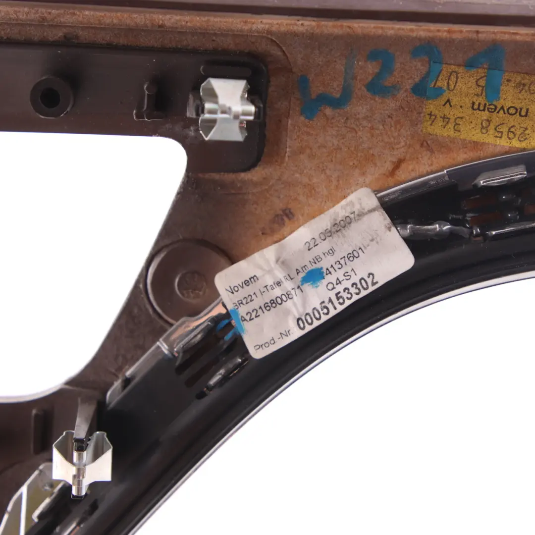 Dashboard Cover Decor Trim Moulding Wood Burr Walnut A2216800871 to Mercedes W221 with Part number A2216800771 Mercedes W221 Dashboard Cover Decor Trim Moulding Wood Burr Walnut A2216800871 - SKU rhd-A2216800771 - Part number A2216800771