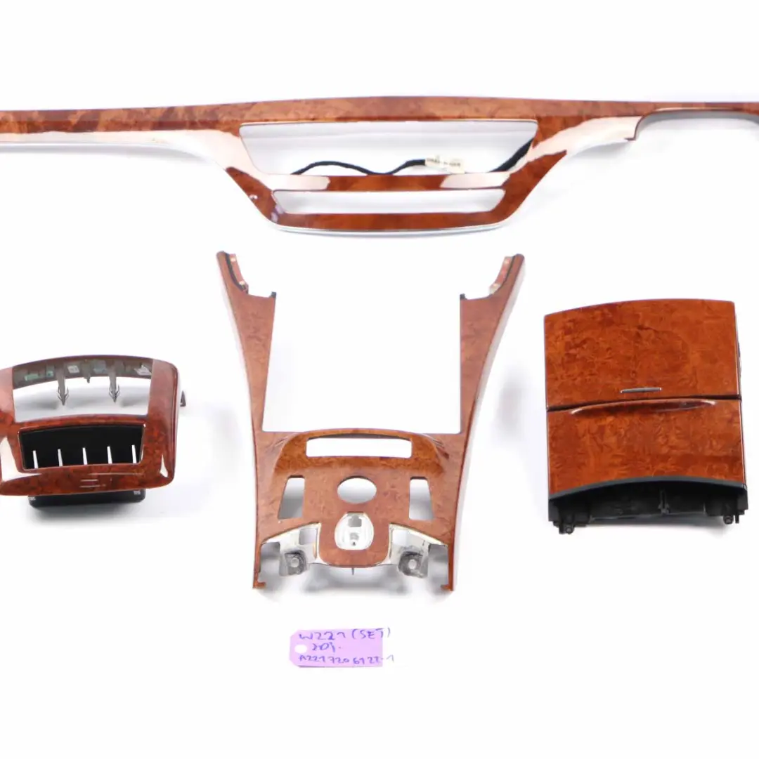  Trim Strip Set Mercedes W221 Interior Wood Dashboard Console Door Trim Strip Set - SKU rhd-A2216808271 - Part number A2216808271