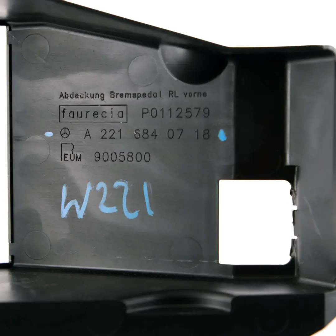 Mercedes-Benz S-Class W221 Brake Pedal Cover Trim Housing Front to with Part number A2216840718 Mercedes-Benz S-Class W221 Brake Pedal Cover Trim Housing Front - SKU rhd-A2216840718 - Part number A2216840718