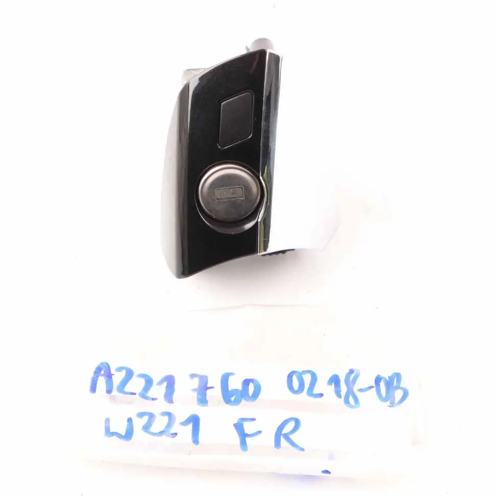 Mercedes W221 Handle Catch Lock Cover Front Right Door O/S Obsidian Black - 197 - SKU rhd-A2217600218-OB - Part number A2217600218