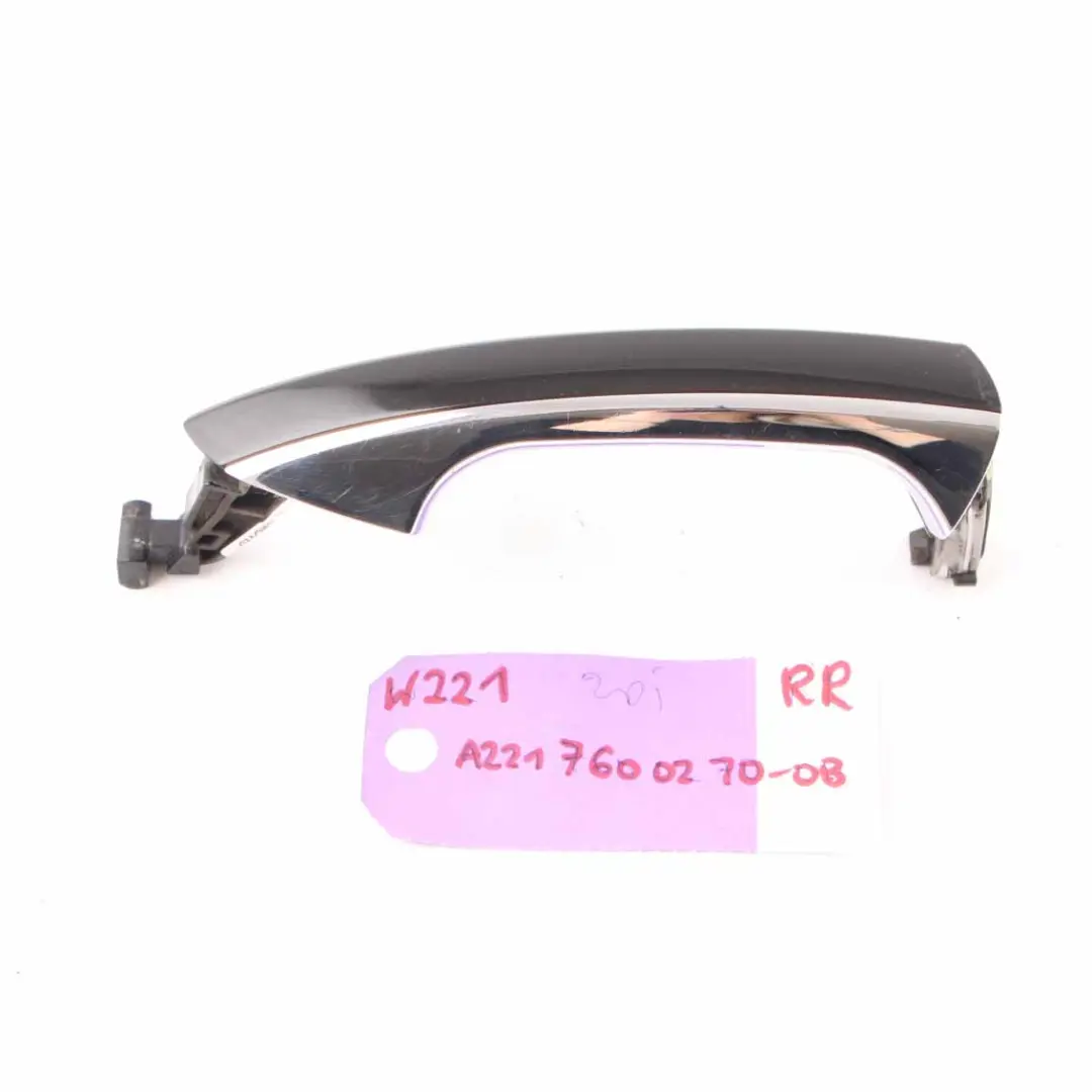 Mercedes W221 Door Handle Grab Front Rear Right O/S Obsidian Black Metallic 197 - SKU rhd-A2217600270-OB - Part number A2217600270