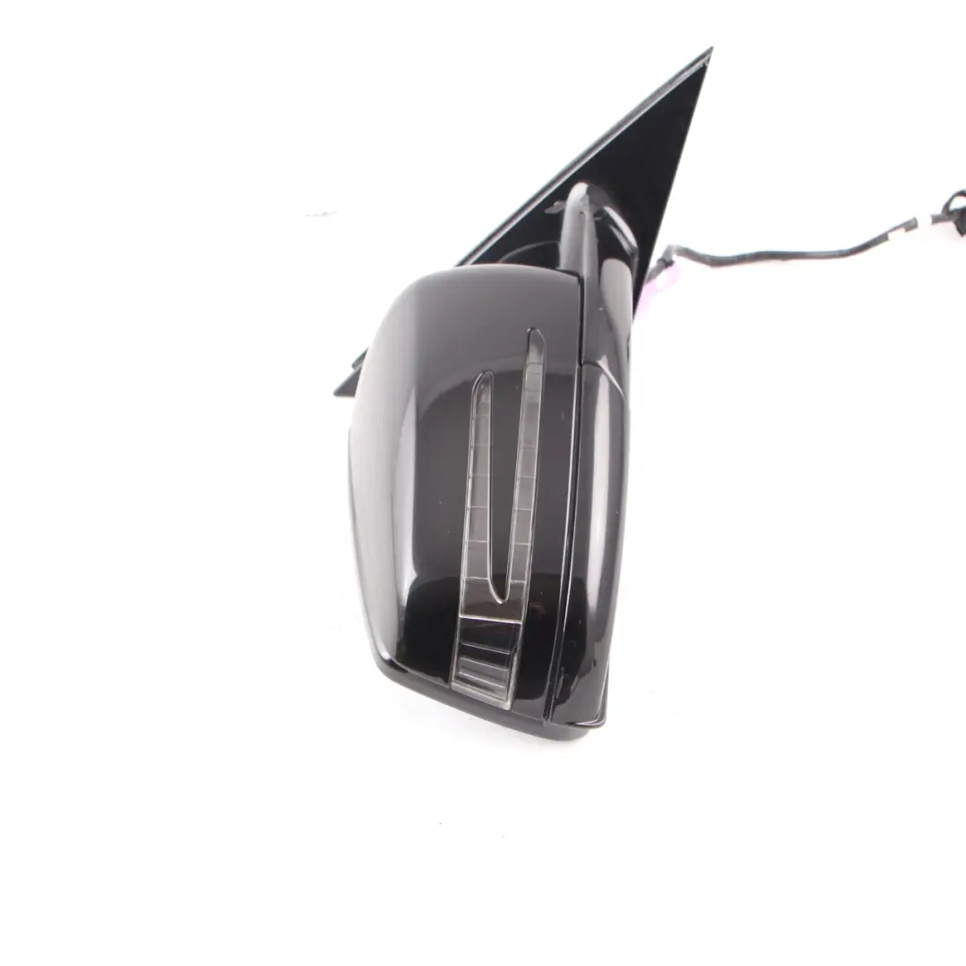 Mercedes W221 Wing Mirror Right O/S Door Blind Spot High Gloss Obsidian Black - SKU rhd-A2218101876-OB - Part number A2218101876