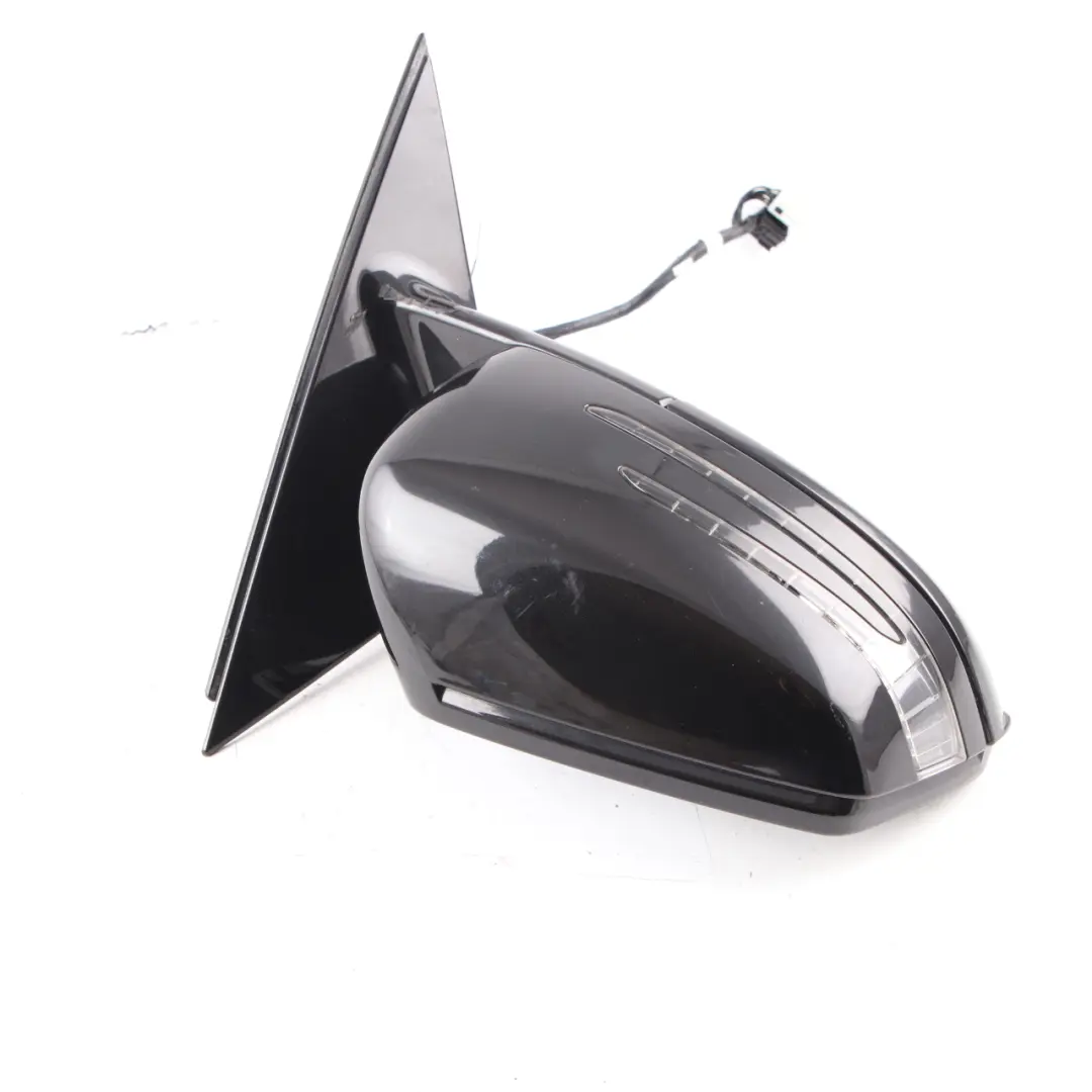 Mercedes W221 Wing Mirror Right O/S Door Blind Spot High Gloss Obsidian Black - SKU rhd-A2218101876-OB - Part number A2218101876
