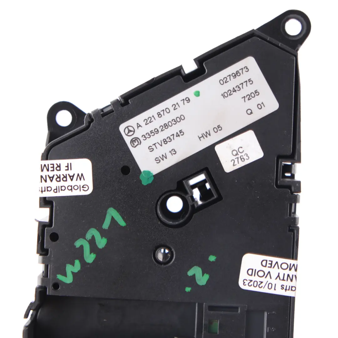 Switch Panel Adjust Front Right O/S Memory Heated to Mercedes W221 Seat with Part number A2218702179 Mercedes W221 Seat Switch Panel Adjust Front Right O/S Memory Heated - SKU rhd-A2218702179 - Part number A2218702179